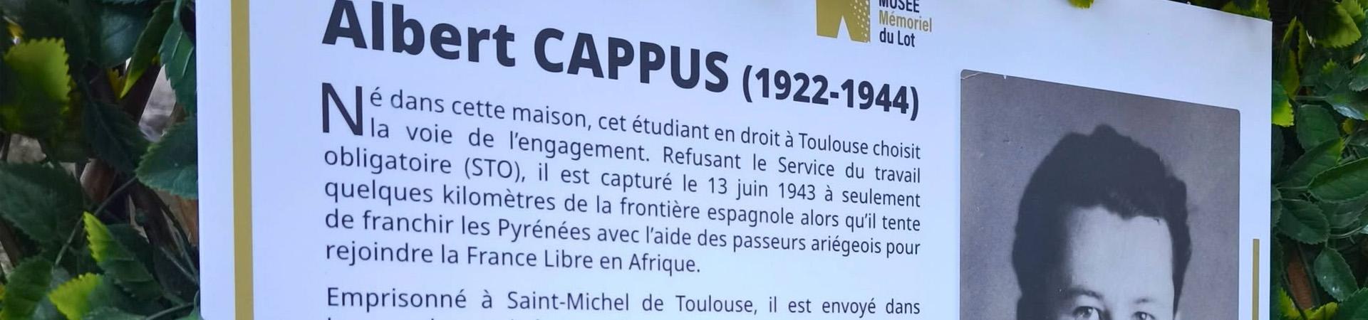 Une plaque mémorielle sur la maison natale d’Albert Cappus