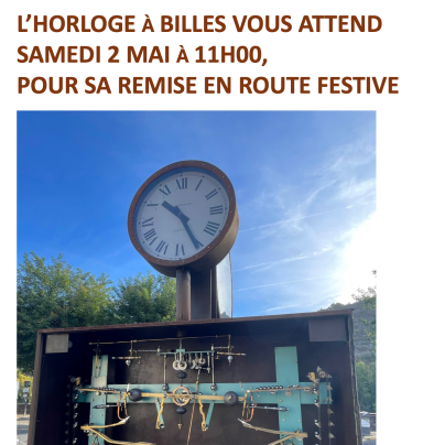Remise en route festive de l'horloge à bille