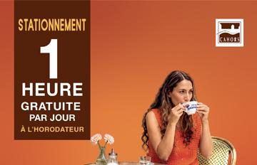 Une heure de stationnement gratuite 