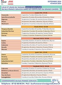 Flyer 02. Bus France Services 2e Sem. 2024-2025