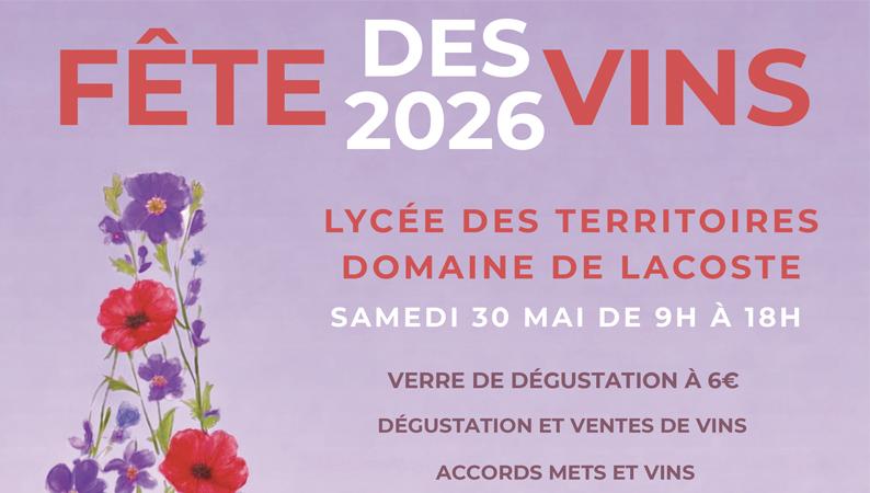 Fête des vins 2026 au domaine de Lacoste