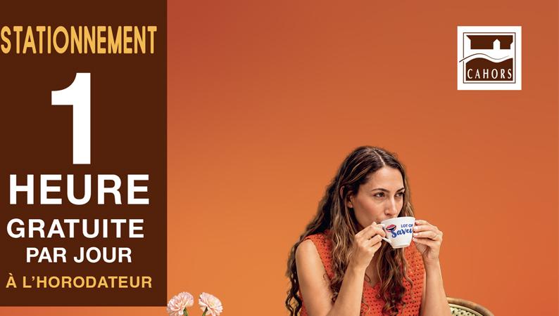 Une heure de stationnement gratuite 